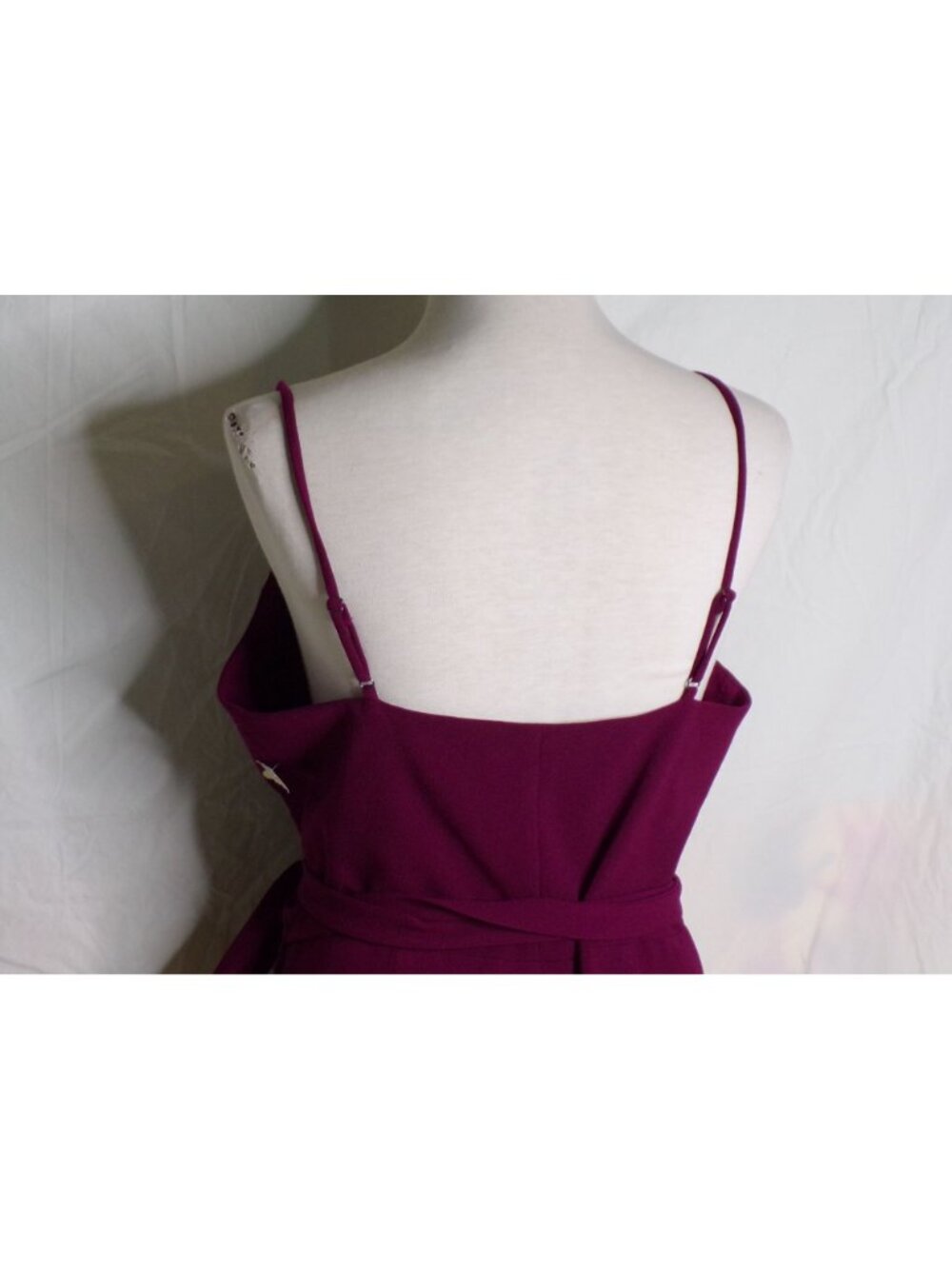 🆕DRESS THE POPULATION Delphine Wrap Dress Magenta Large 8-10 - Picture 12 of 12